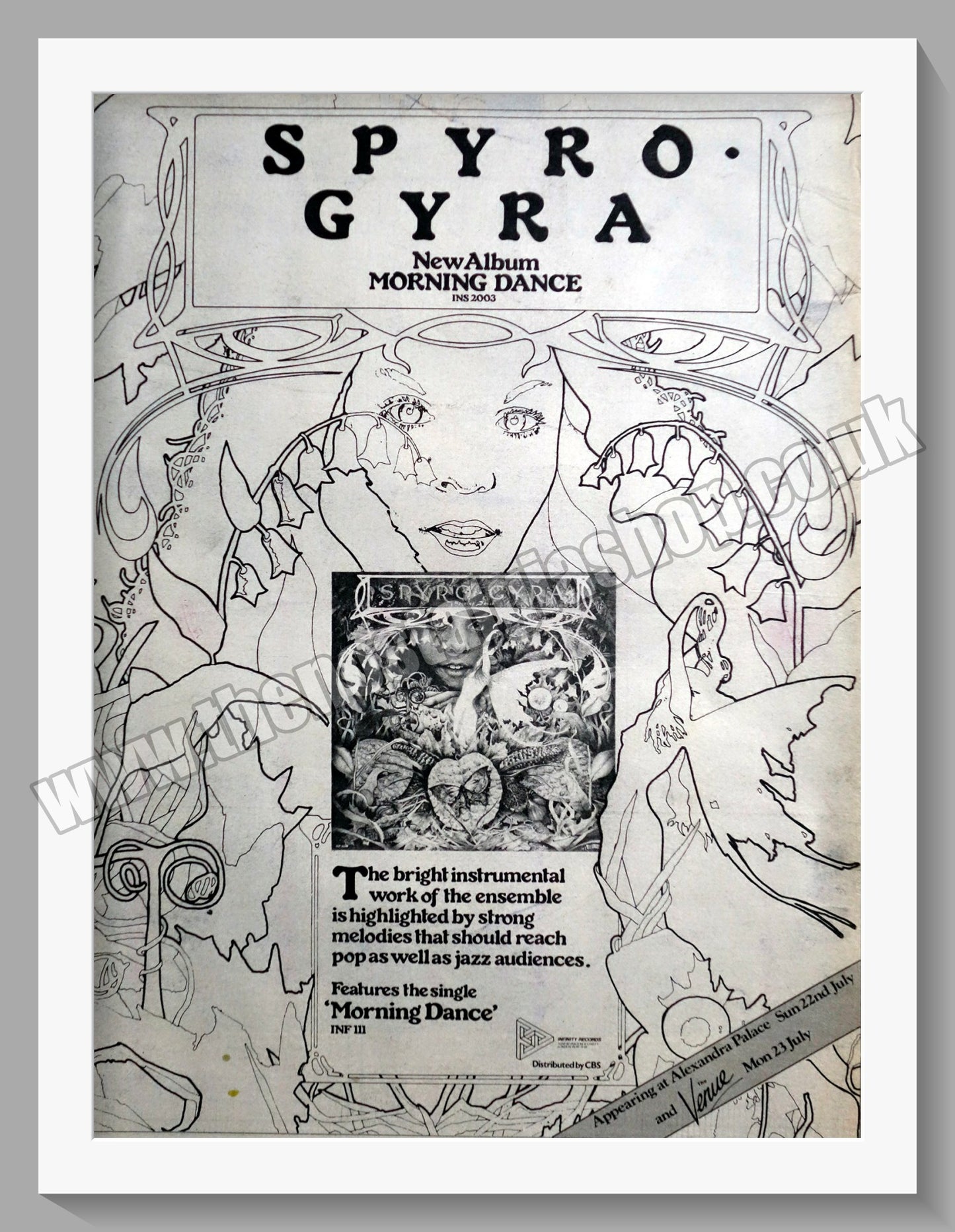 Spyrogyra Morning Dance.  Original Advert 1979 (ref AD14942)