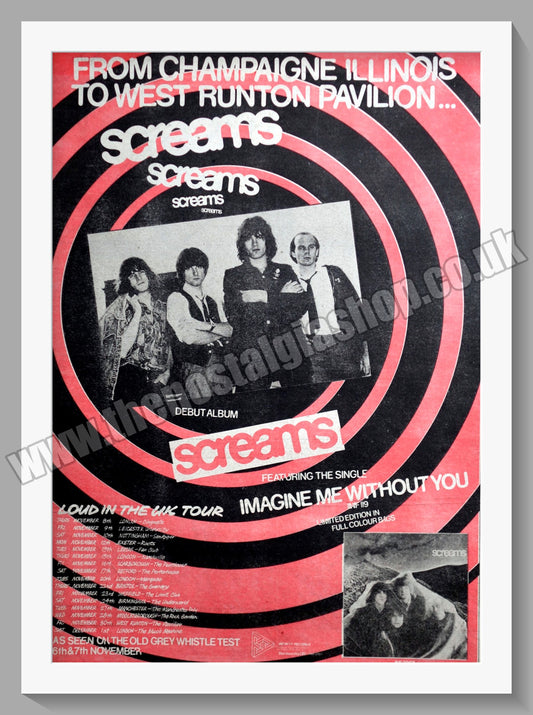 Screams Imagine Me Without You.  Original Advert 1979 (ref AD14948)