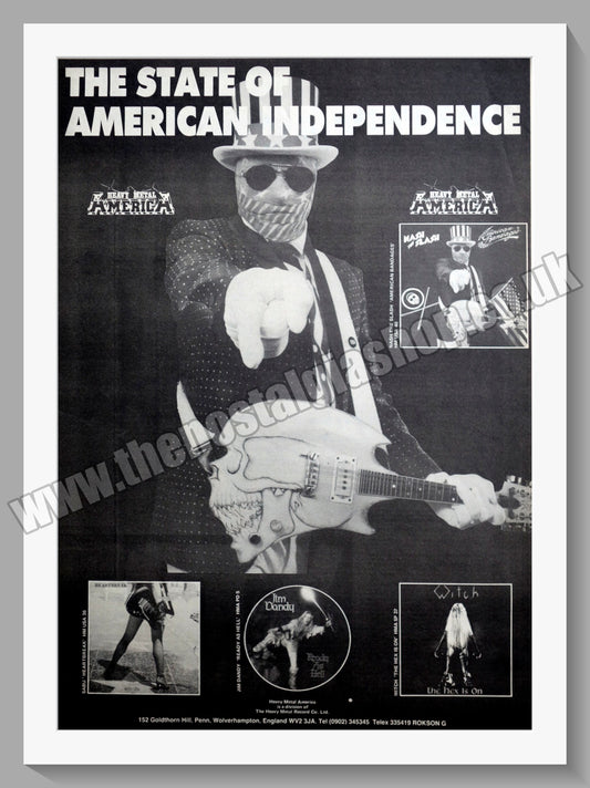 Nash The Slash American Bandages. Original Advert 1985 (ref AD14971)