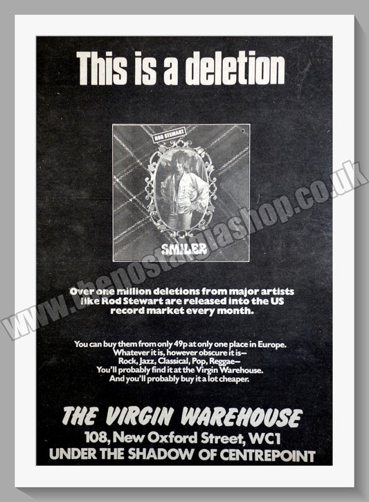 Rod Stewart Smiler. Original Advert 1976 (ref AD15007)