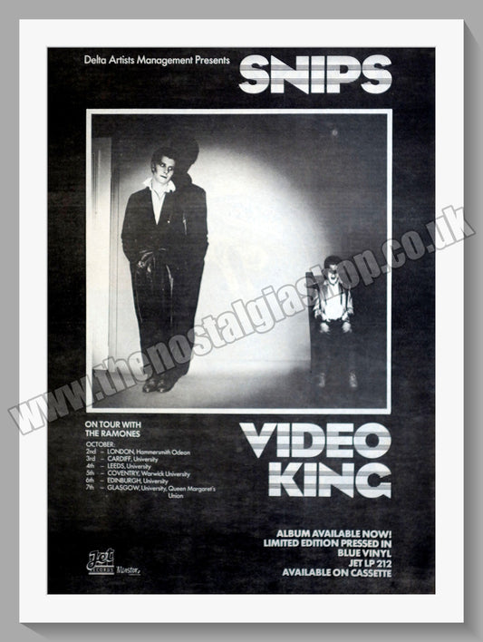 Snips Video King. Original Advert 1978 (ref AD15034)