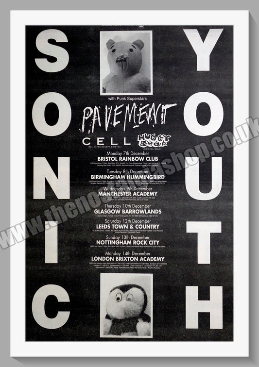 Sonic Youth Pavement.1992 Large Original Advert (ref AD15092)