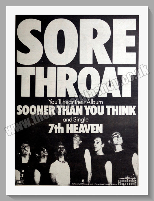 Sore Throat Sooner Than You Think. 1979 Large Original Advert (ref AD15095)