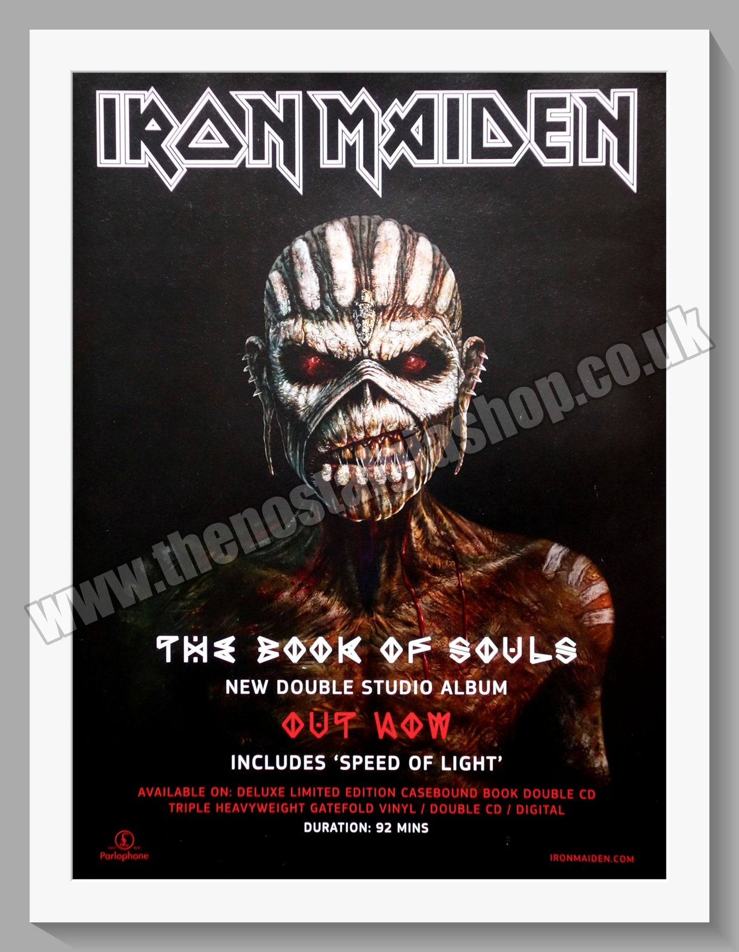Iron Maiden. The Book Of Souls. 2015 Original Double Advert (ref AD60203)