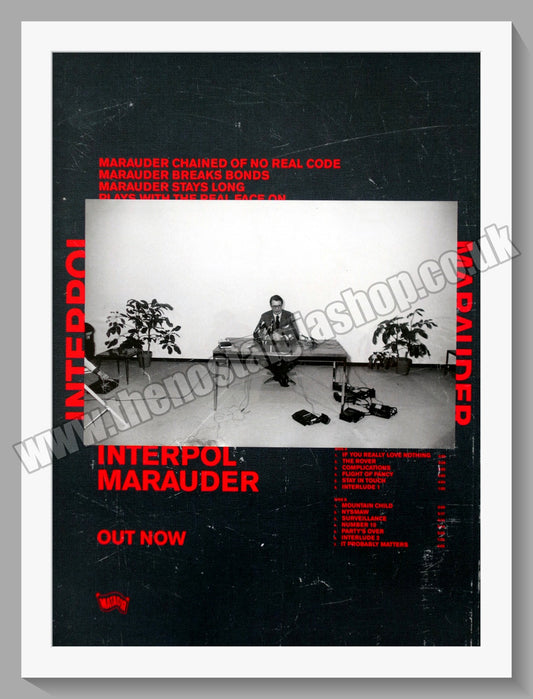 Interpol. Marauder. Original Advert 2018 (ref AD60389)