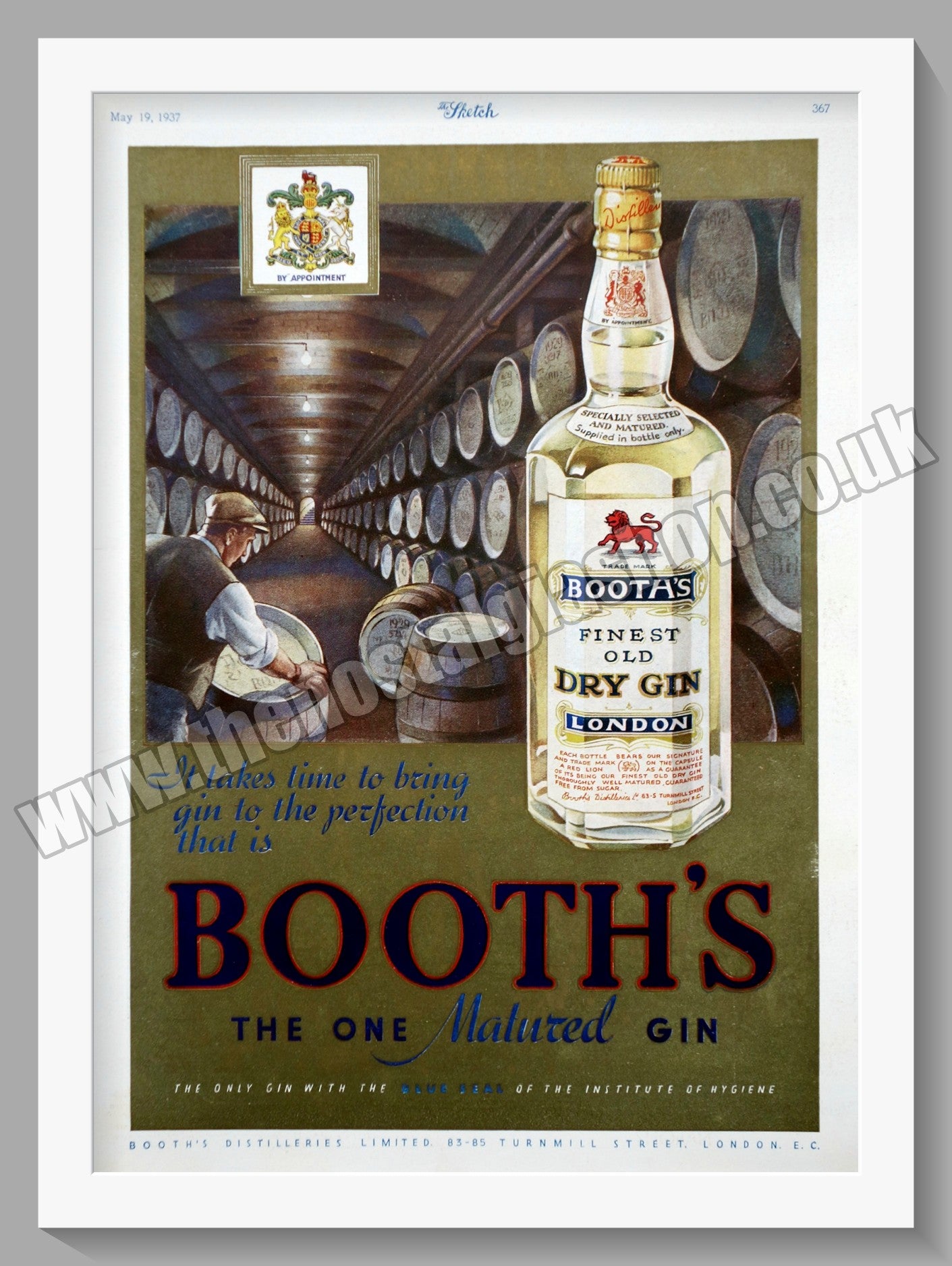 Booth's Gin Original Advert 1937 (ref AD300154)