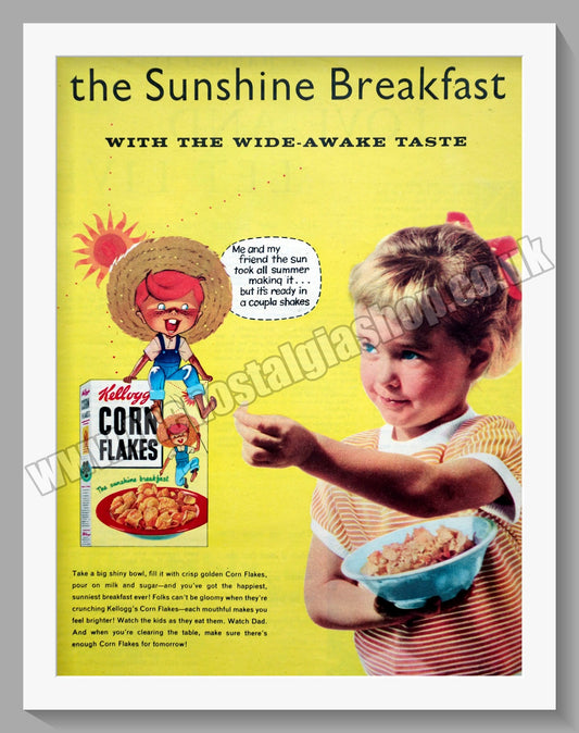 Kelloggs Corn Flakes. Original Advert 1958 (ref AD300728)
