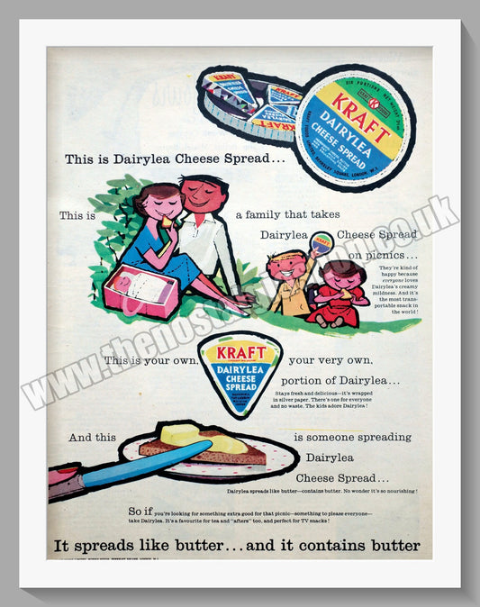 Kraft Dairylea Cheese Spread. Original Advert 1958 (ref AD300736)