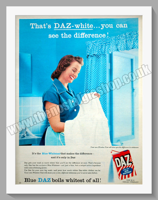 Daz Washing Powder. Original Advert 1958 (ref AD300748)