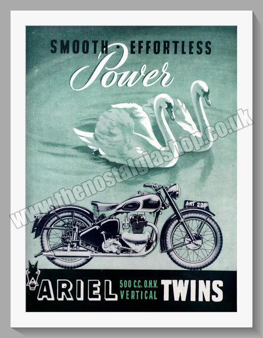 Ariel 500cc Vertical Twin Motorcycle. Original Advert 1949 (ref AD60429)