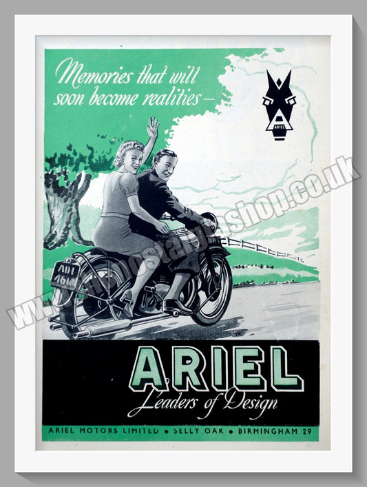Ariel Motorcycles. Original Advert 1946 (ref AD60455)