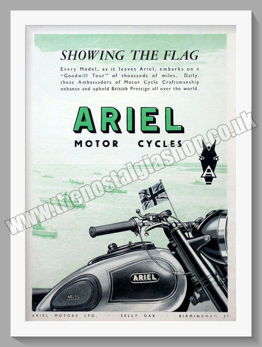 Ariel Motorcycles. Original Advert 1948 (ref AD60458)
