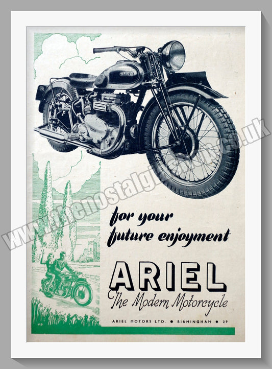 Ariel Motorcycles. Original Advert 1945 (ref AD60461)