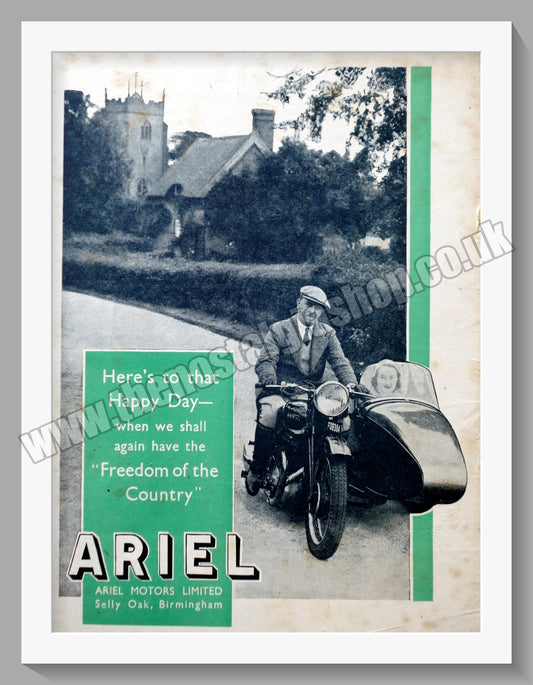 Ariel Motorcycles. Original Advert 1943 (ref AD60464)