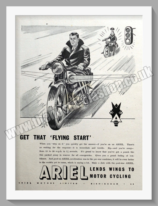 Ariel Motorcycles. Original Advert 1943 (ref AD60506)