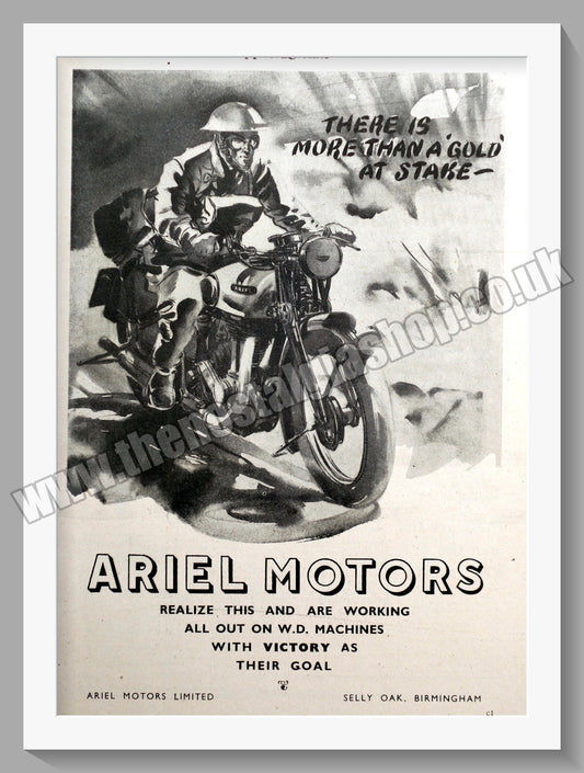Ariel Motorcycles. Original Advert 1941 (ref AD60507)