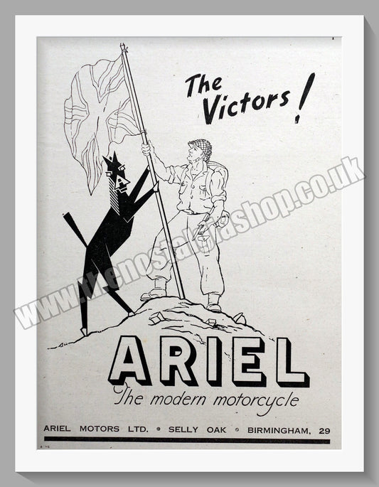 Ariel Motorcycles. Original Advert 1945 (ref AD60508)