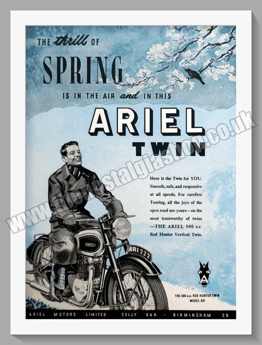 Ariel Twins Motorcycles. Original Advert 1951 (ref AD60537)
