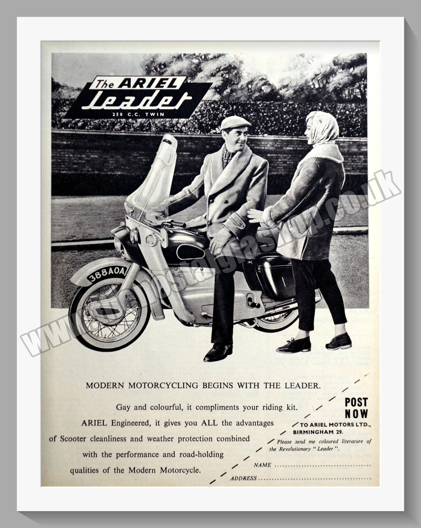 Ariel Leader Motorcycles. Original Advert 1960 (ref AD60612)