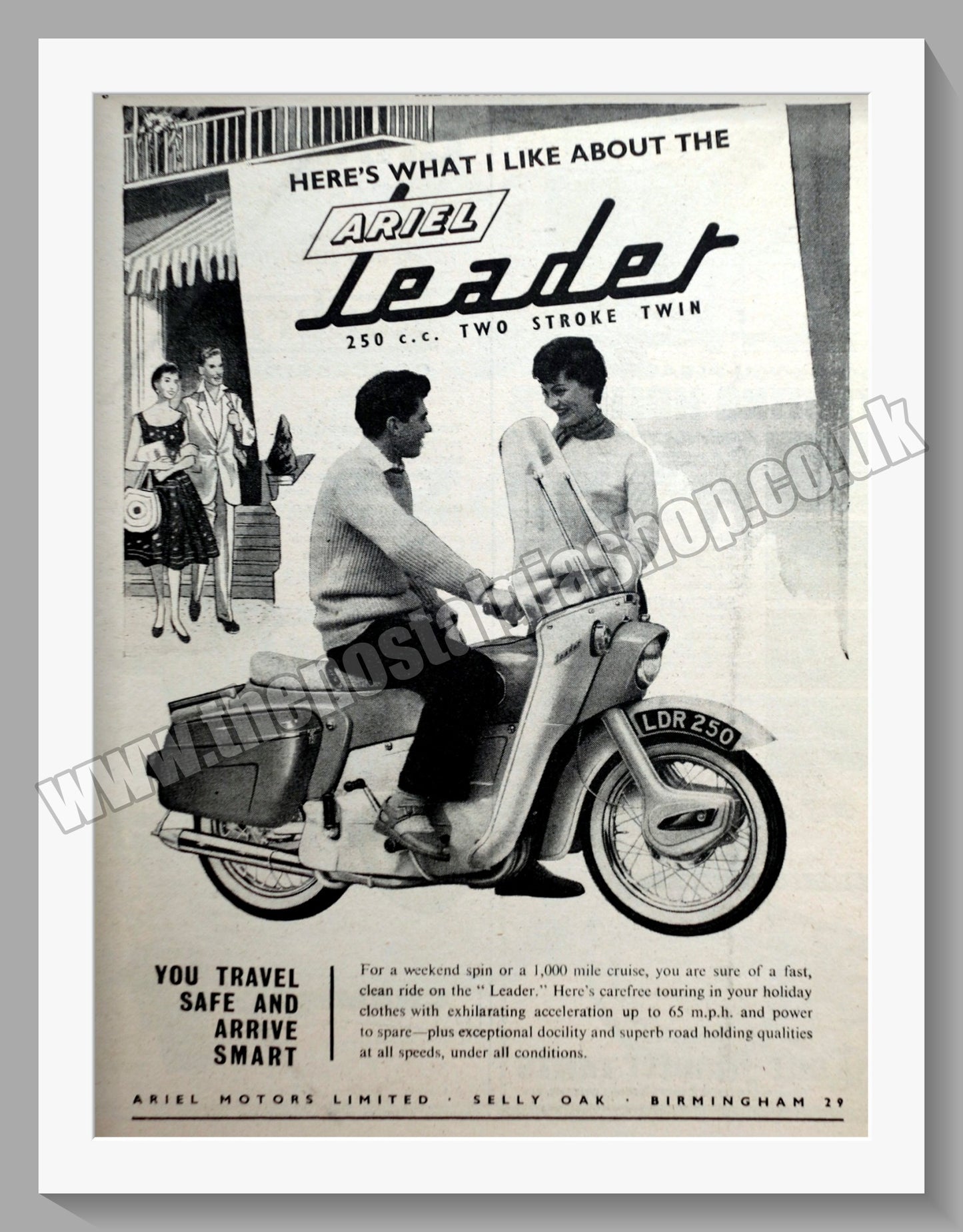 Ariel Leader Motorcycles. Original Advert 1959 (ref AD60619)