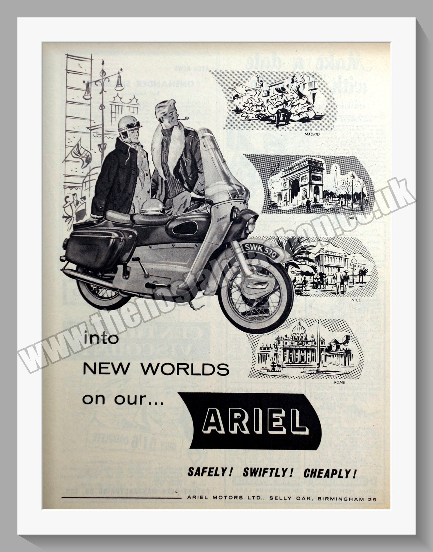 Ariel Leader Motorcycles. Original Advert 1961 (ref AD60622)