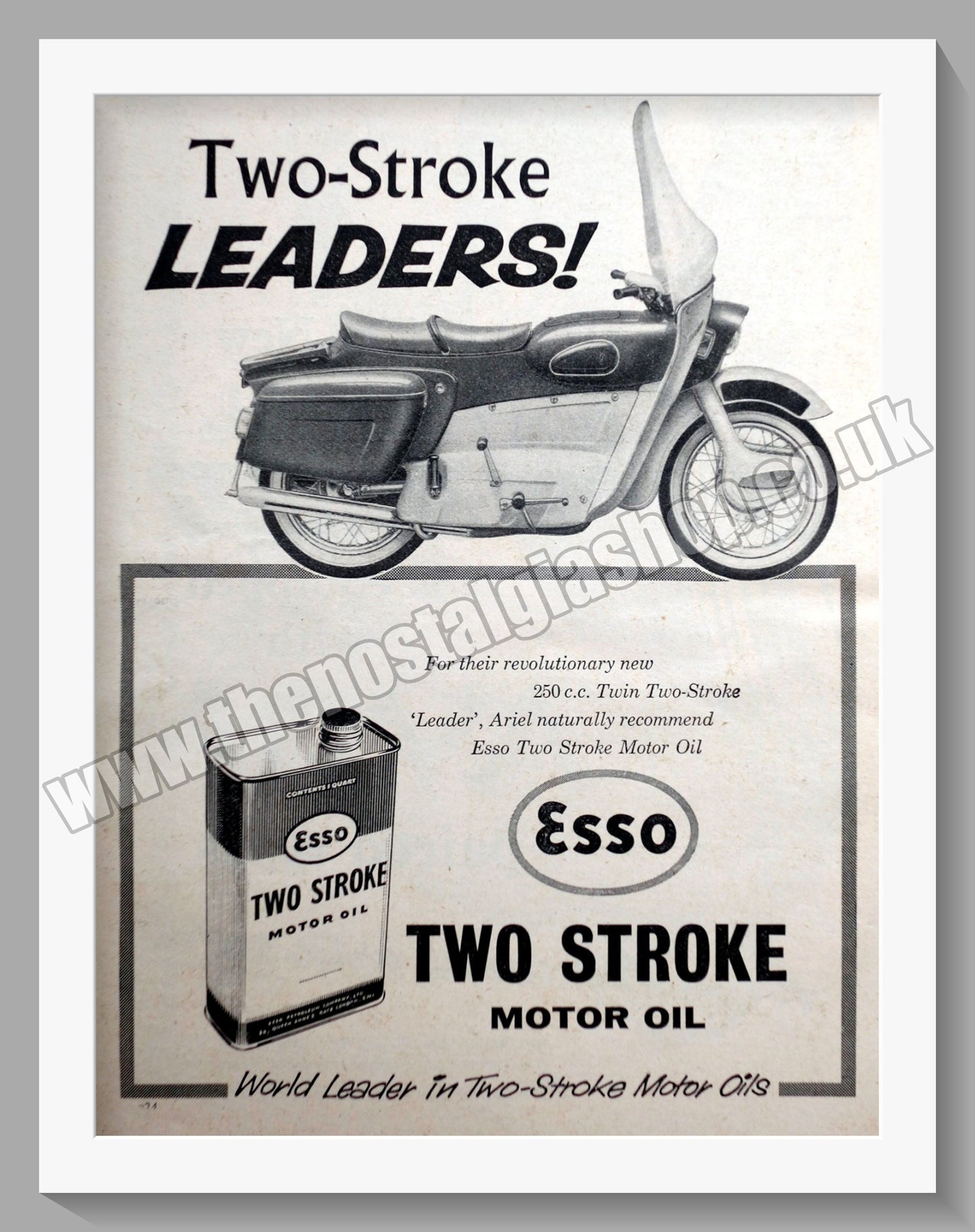 Ariel Leader Motorcycles. Original Advert 1958 (ref AD60624)