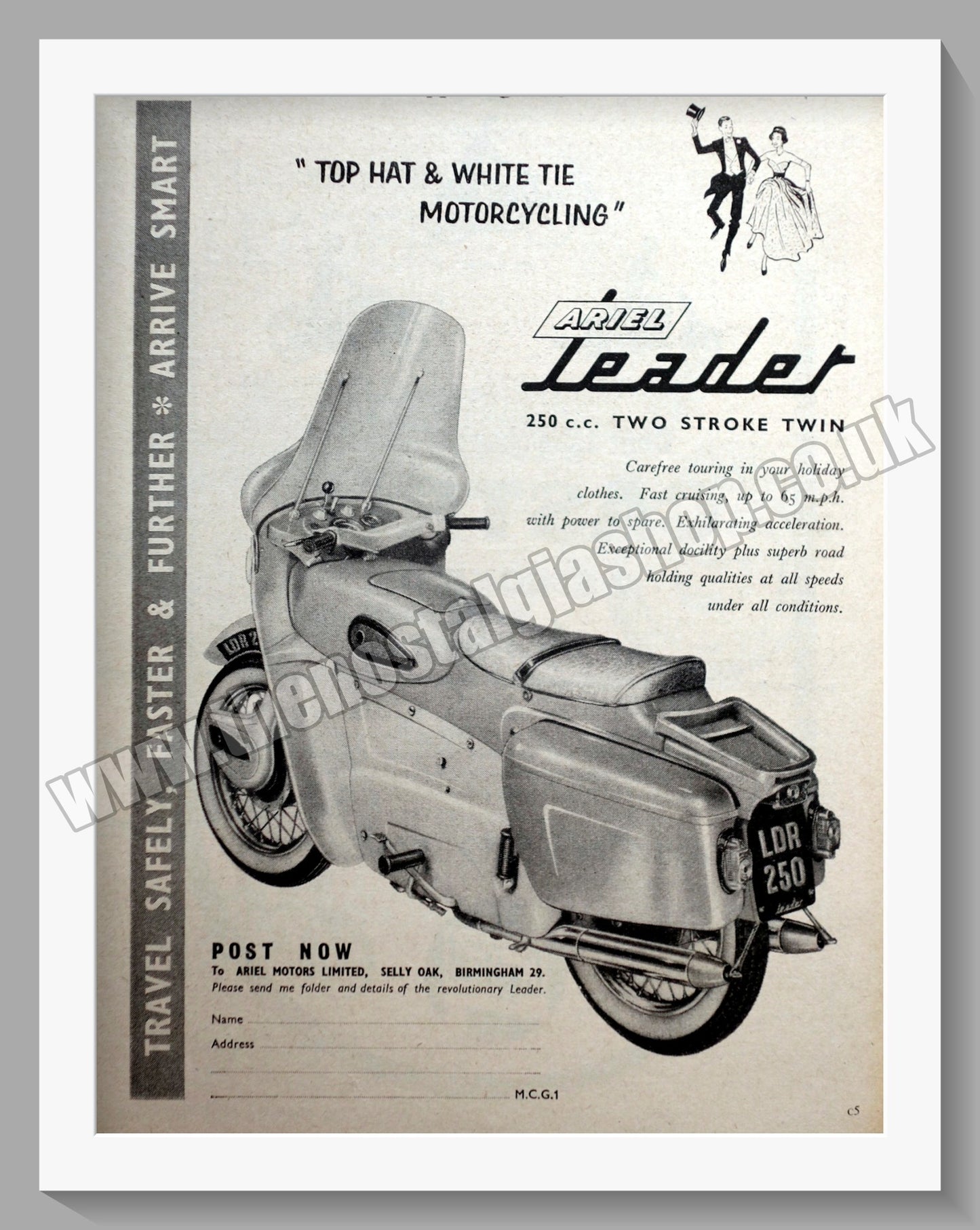 Ariel Leader Motorcycles. Original Advert 1959 (ref AD60625)