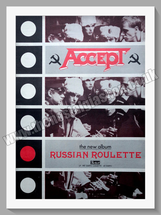Accept Russian Roulette.1986 Large Original Advert (ref AD15120)