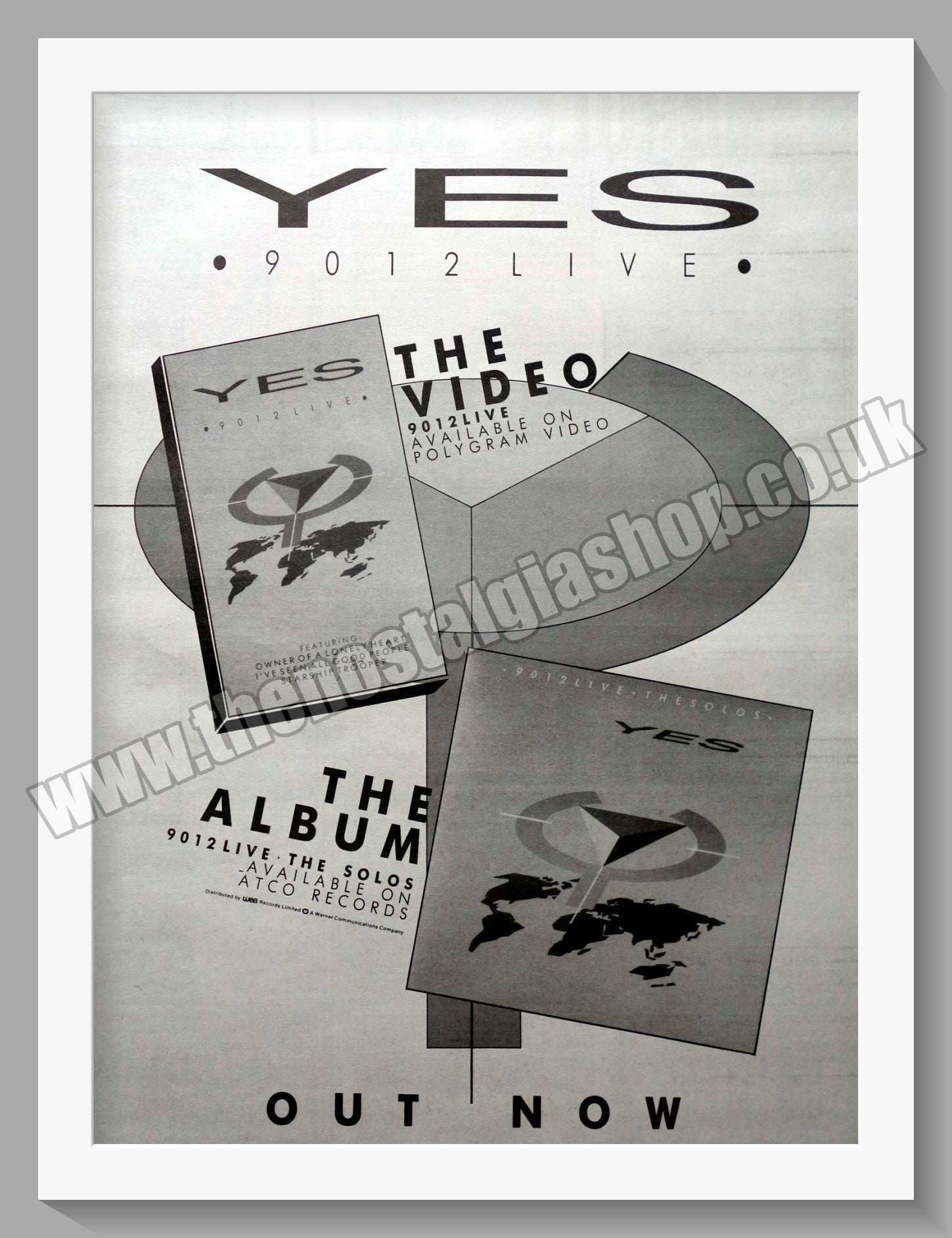 Yes 9012 Live The Solos. 1986 Large Original Advert (ref AD15325) – The ...