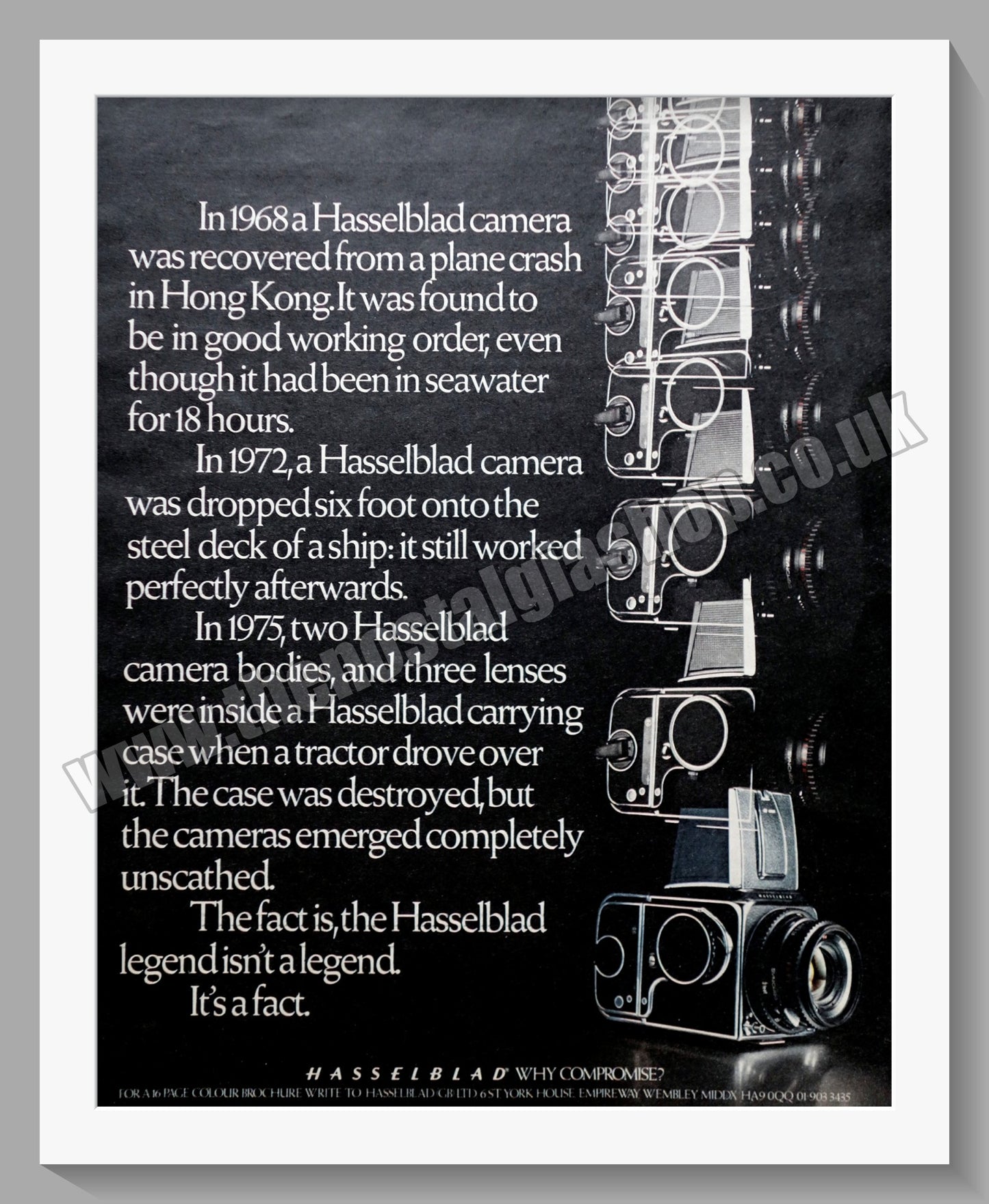 Hasselblad Cameras. Original Advert 1976 (ref AD300752)