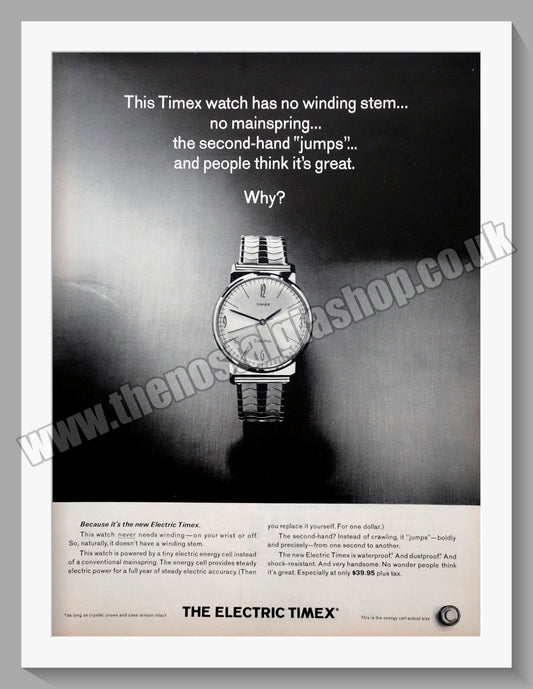 Timex (Electric) Watches.  Original Advert 1964 (ref AD300769)