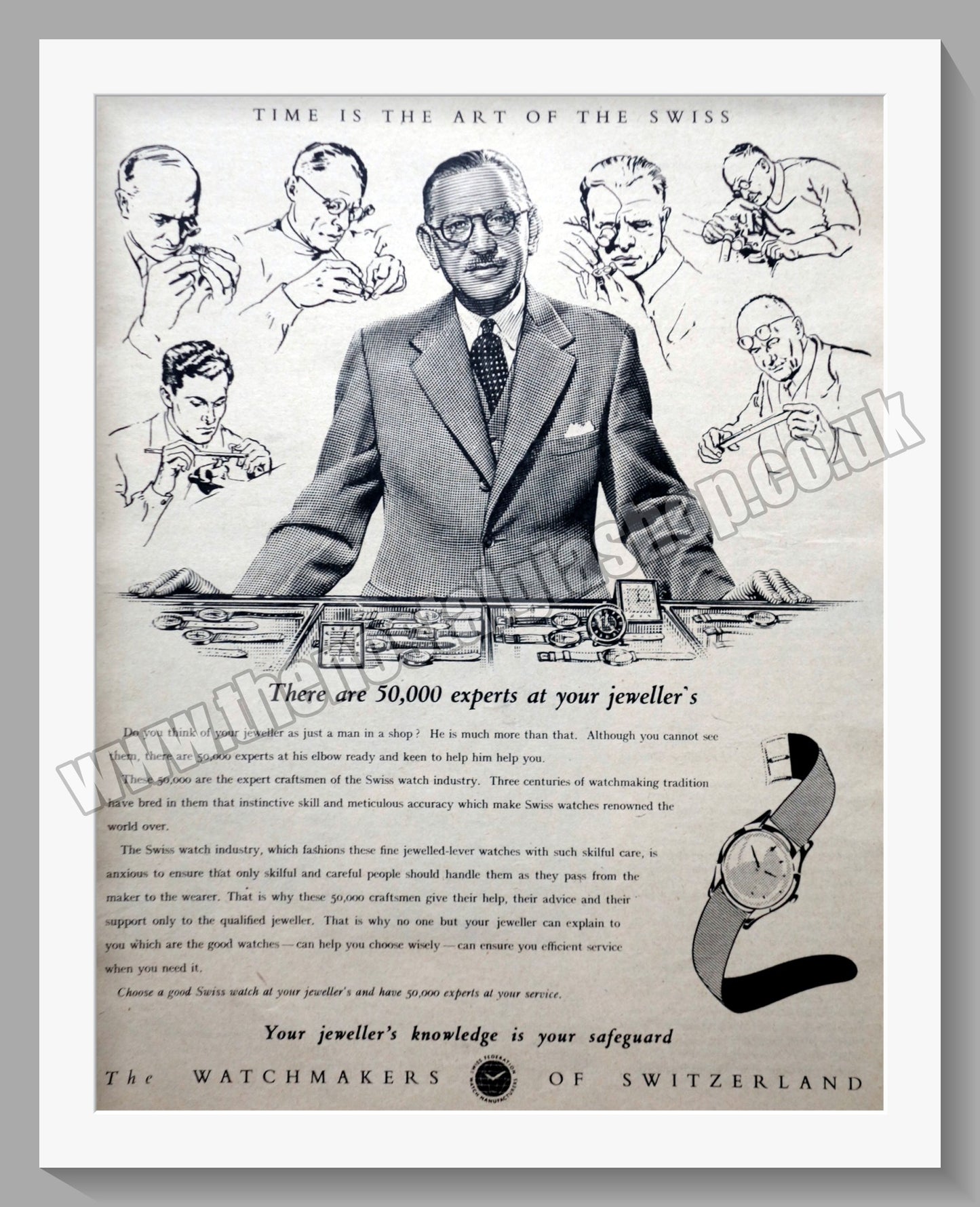 Watchmakers Of Switzerland Large Original Advert 1952 (ref AD300771)
