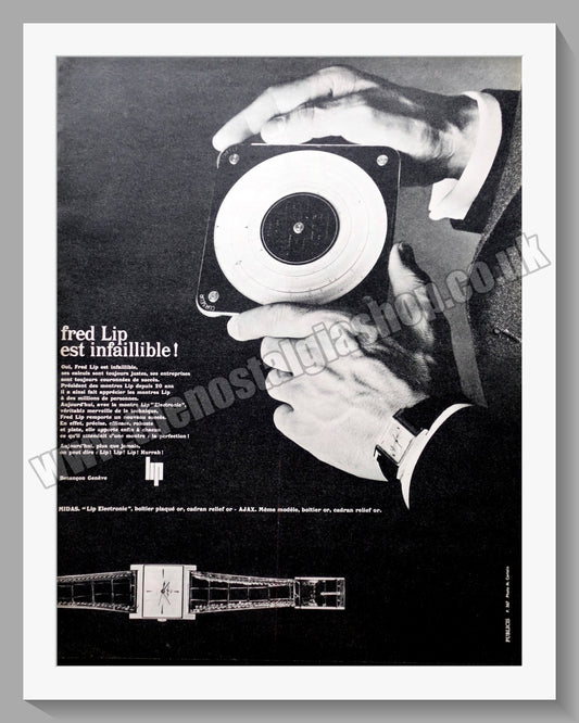 LIP Watches Large Original French Advert 1963 (ref AD300774)