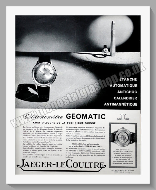 Jaeger-LeCoultre Watches Original French Advert 1963 (ref AD300784)