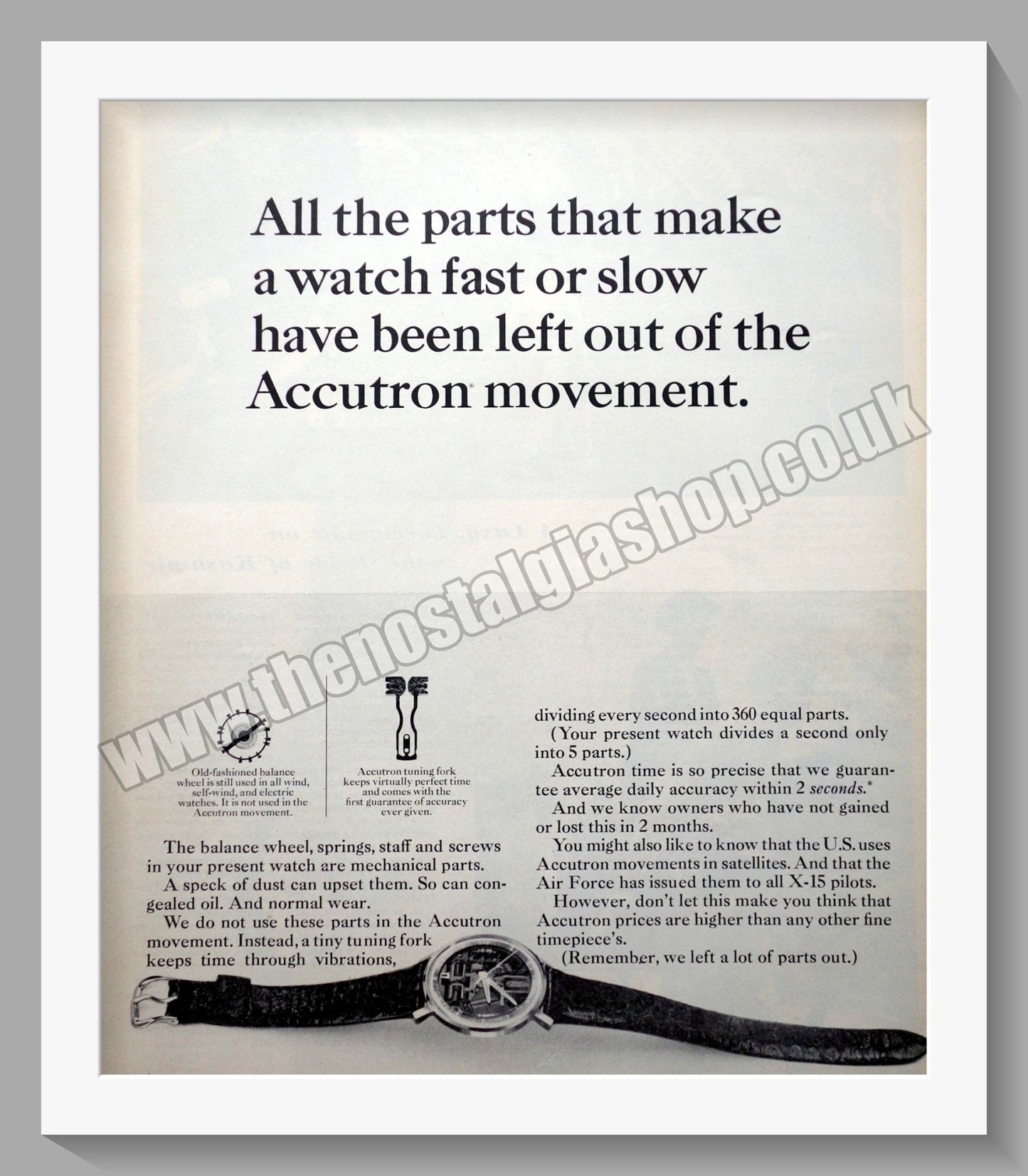 Bulova Accutron Watch. Original Advert 1964 (ref AD300788)