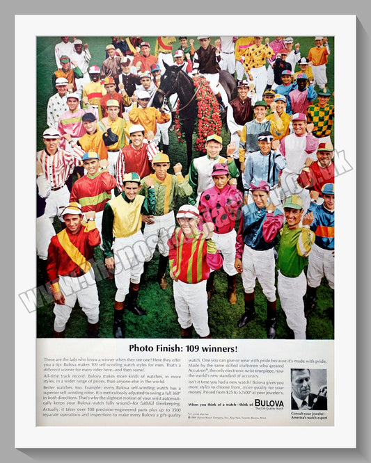 Bulova Watches Featuring Jockeys. Original Advert 1964 (ref AD300794)