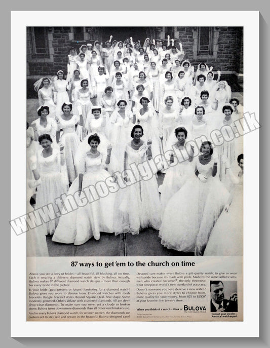 Bulova Watches Featuring Brides. Original Advert 1964 (ref AD300798)
