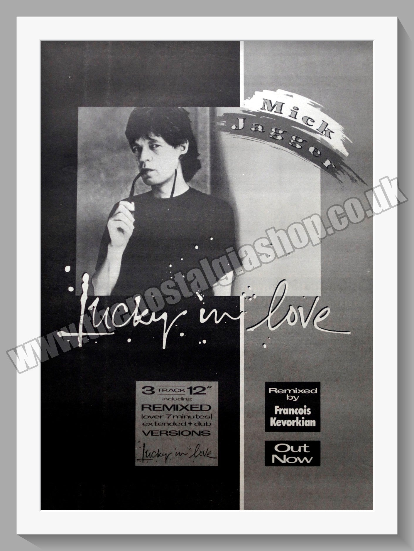 Mick Jagger. Lucky In Love. 1985 Original Advert (ref AD15229)