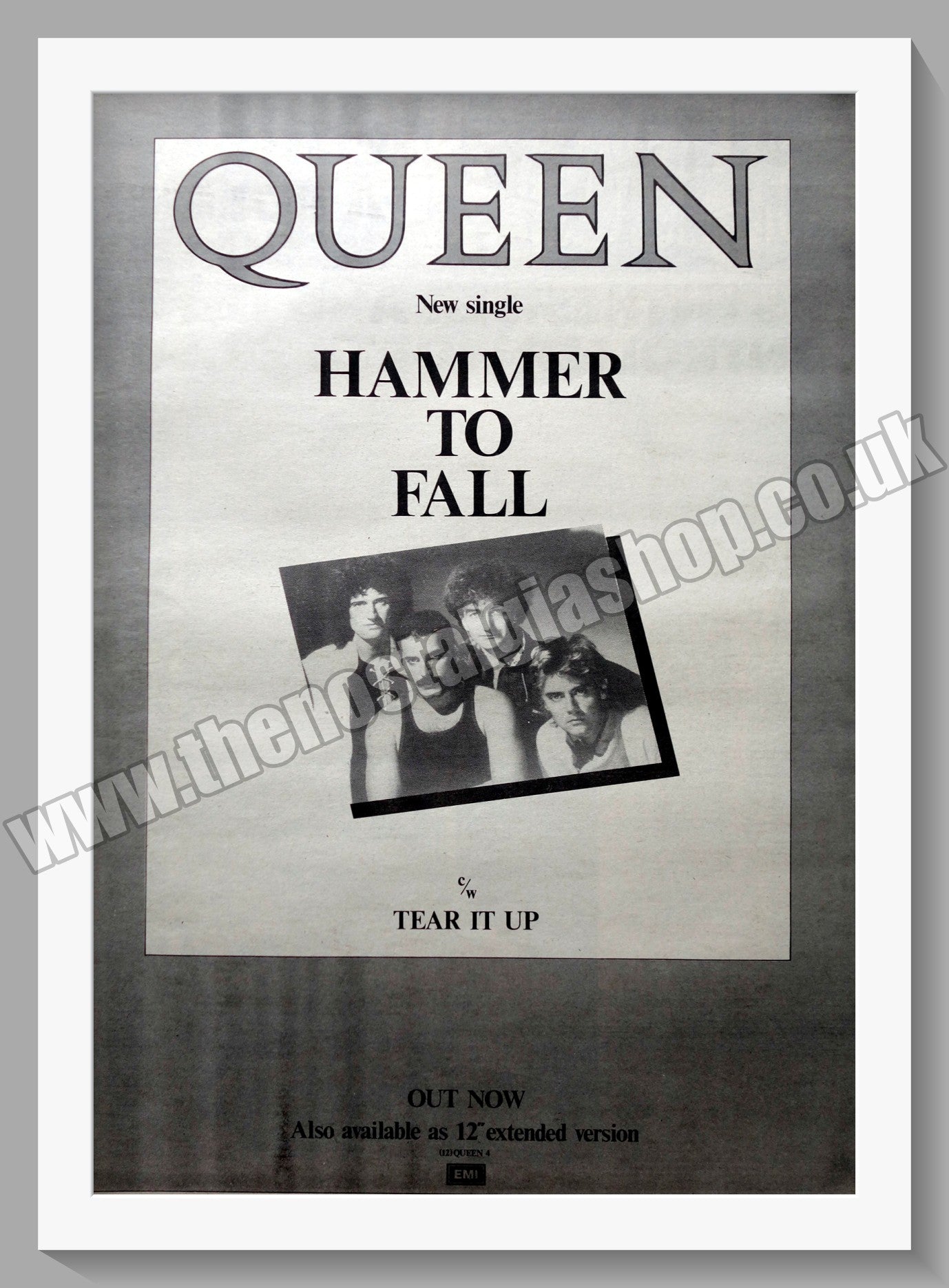 Queen Hammer To Fall. 1984 Large Original Advert (ref AD15352)