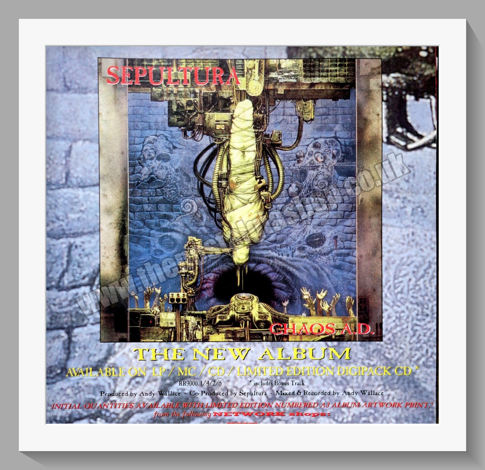 Sepultura Chaos A.D. 1993 Original Advert (ref AD60652) – The