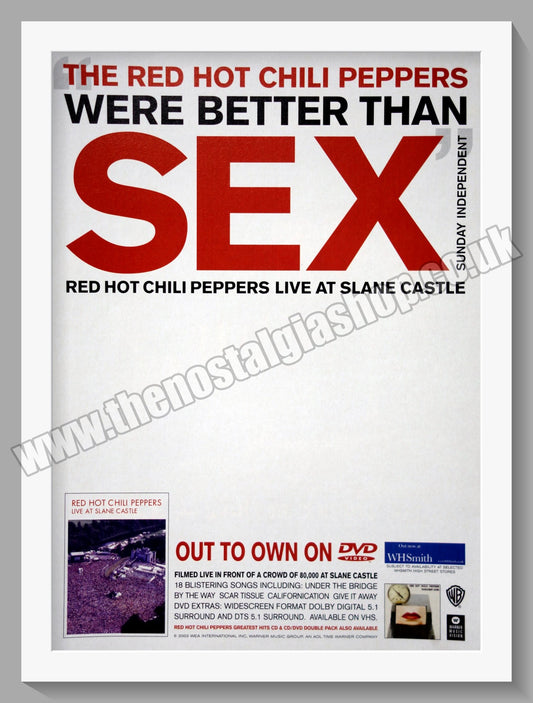 Red Hot Chili Peppers. Live At Slane Castle. 2003 Original Advert (ref AD60759)