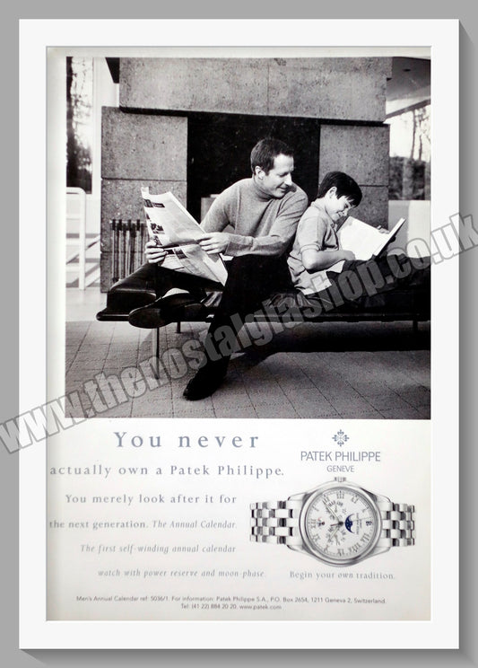 Patek Philippe Annual Calendar Watch. Original Advert 1999 (ref AD60729)