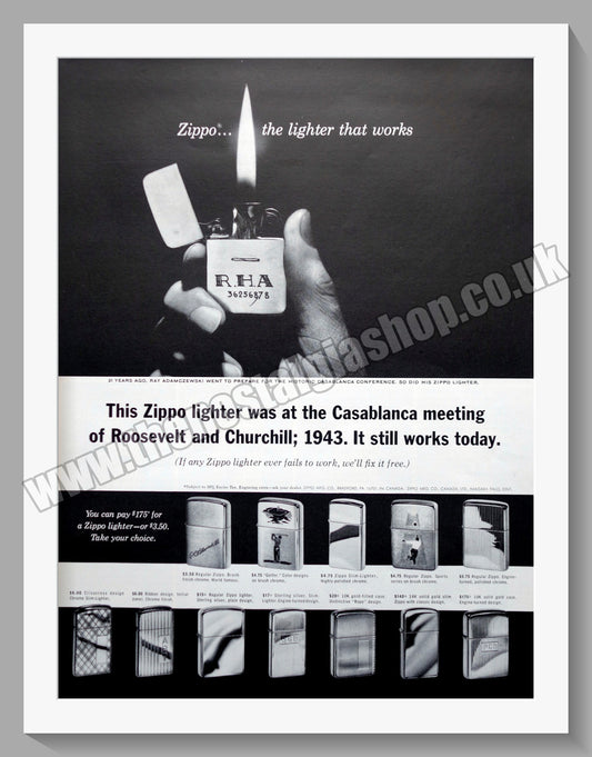 Zippo Lighters. Original Advert 1964 (ref AD300831)