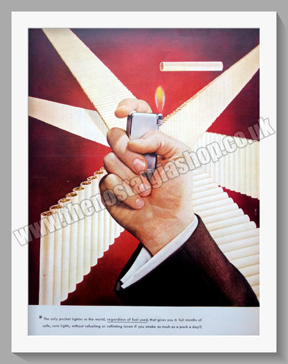 Parker Flaminaire Lighters. Original Double Advert 1950 (ref AD300839)