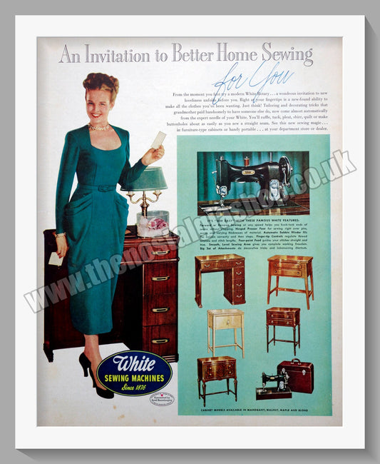 White Sewing Machine Original Advert 1948 (ref AD300841)