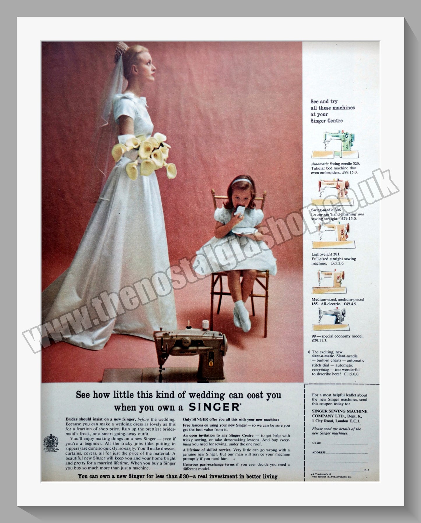 Singer Sewing Machine Original Advert 1961 (ref AD300847)