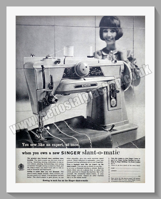 Singer Sewing Machine Original Advert 1961 (ref AD300849)