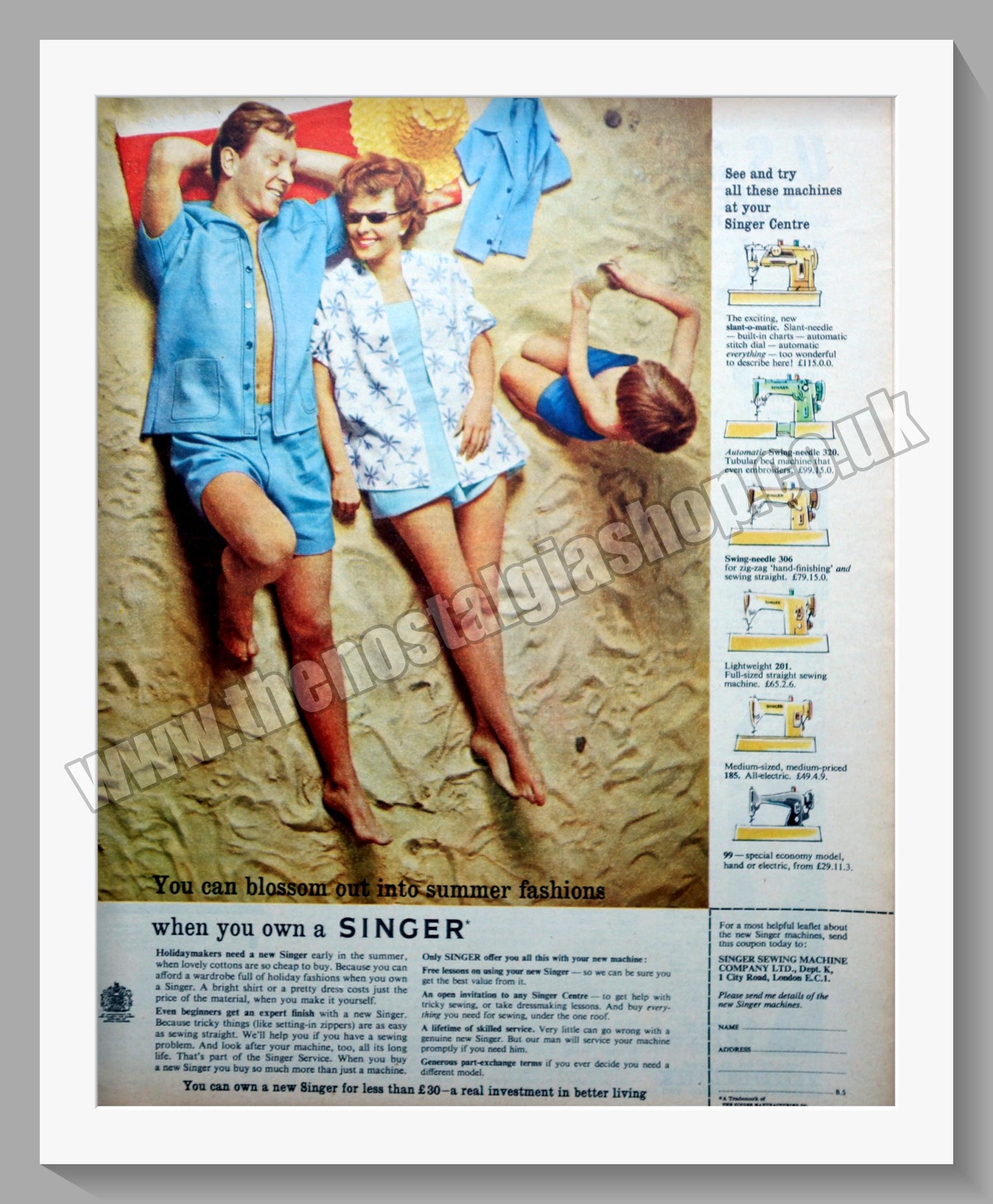 Singer Sewing Machine Original Advert 1961 (ref AD300853)