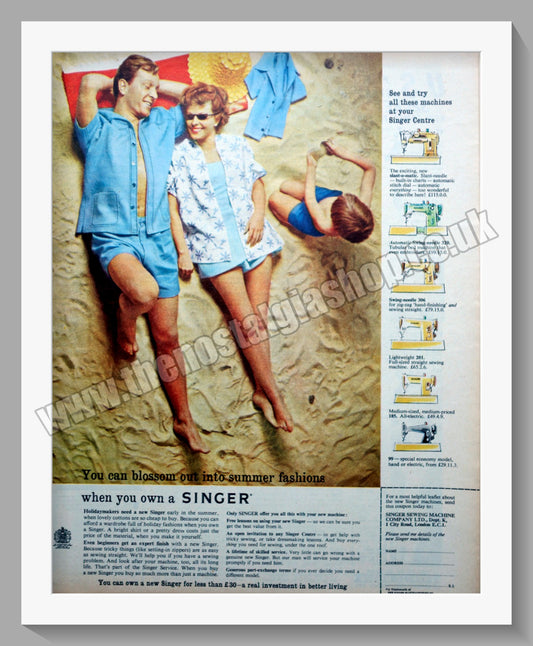 Singer Sewing Machine Original Advert 1961 (ref AD300853)