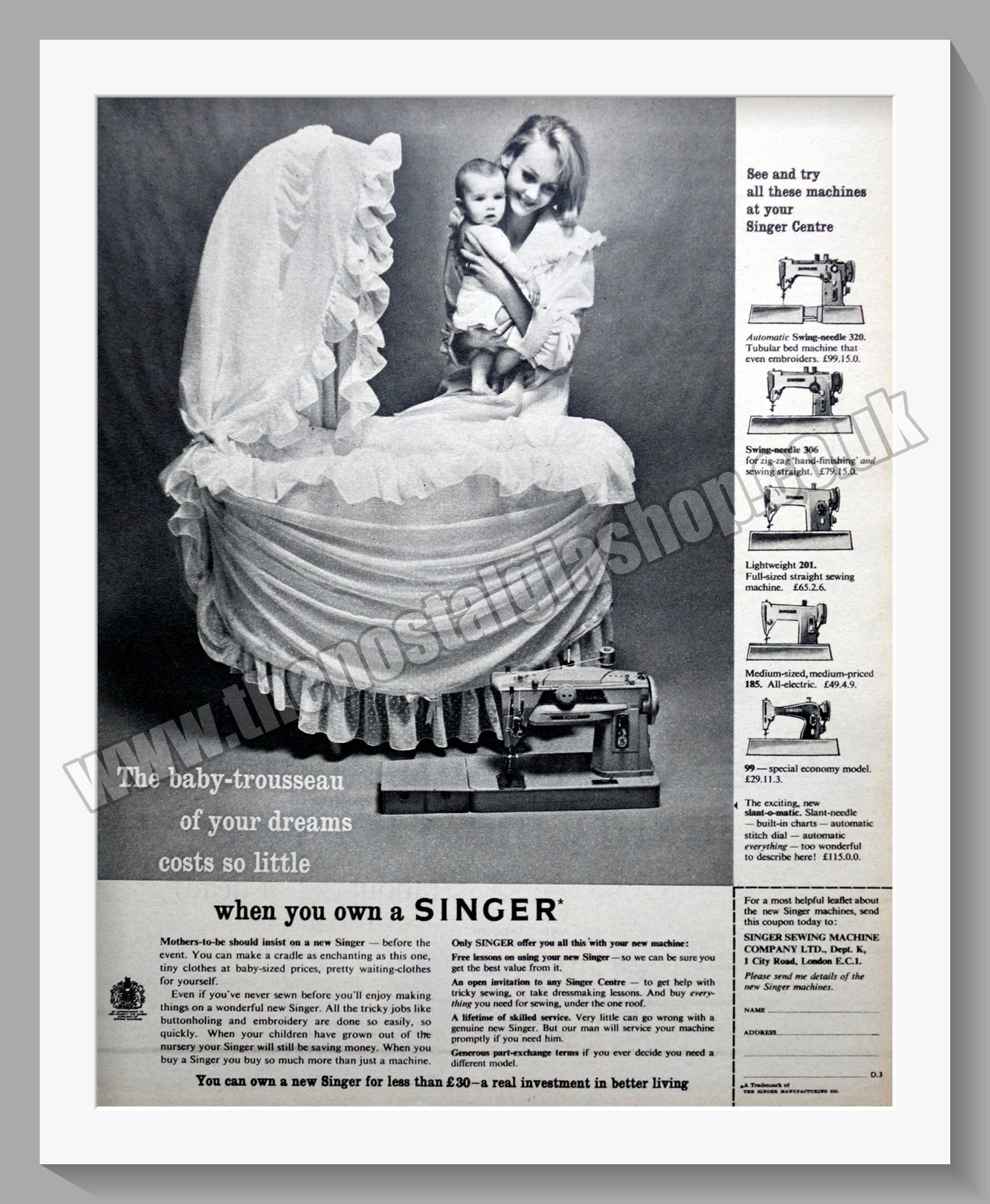 Singer Sewing Machine Original Advert 1961 (ref AD300856)